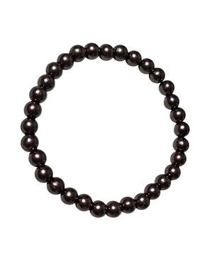 Black Magnetic Hematite Bead Bracelet Health Healing Jewelry Stretch Unisex